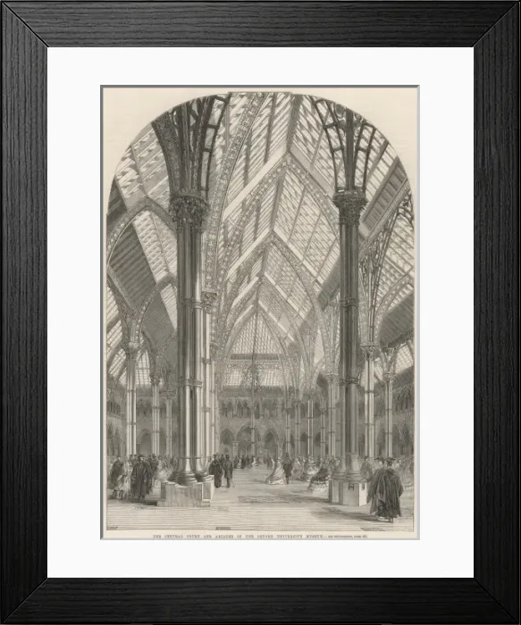 Framed Print : The Central Court and Arcades of the Oxford University Museu
