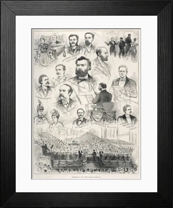 Framed Print : Sketches at Leeds Music Festival 1886 Framed Print : Sketches at Leeds Music Festival 1886