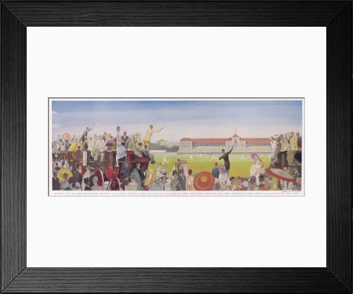 Framed Print : Sunny Day at Lords by Ernest Wallcousins Framed Print : Sunny Day at Lords by Ernest Wallcousins