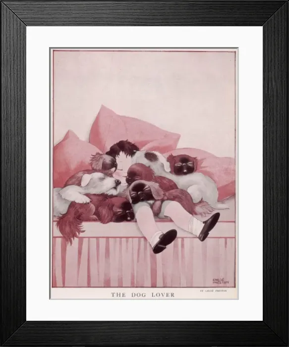 Framed Print : The Dog Lover Framed Print : The Dog Lover
