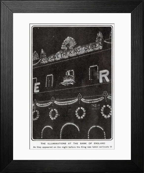 Framed Print : This photograph was taken the night before King Edward VII was taken seriously ill. He had to undergo an operation causing his coronation to be postponed until August. Date: 1902
