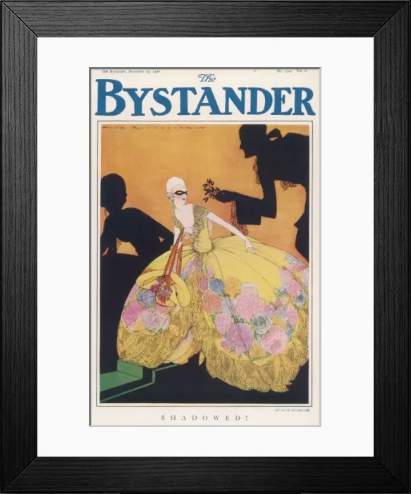 Framed Print : Shadowed. A woman in an elaborate yellow ballgown with the shadow of a Framed Print : Shadowed. A woman in an elaborate yellow ballgown with the shadow of a