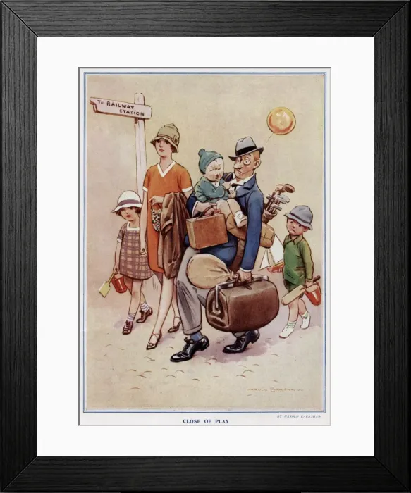 Framed Print : Close of Play by Harold Earnshaw