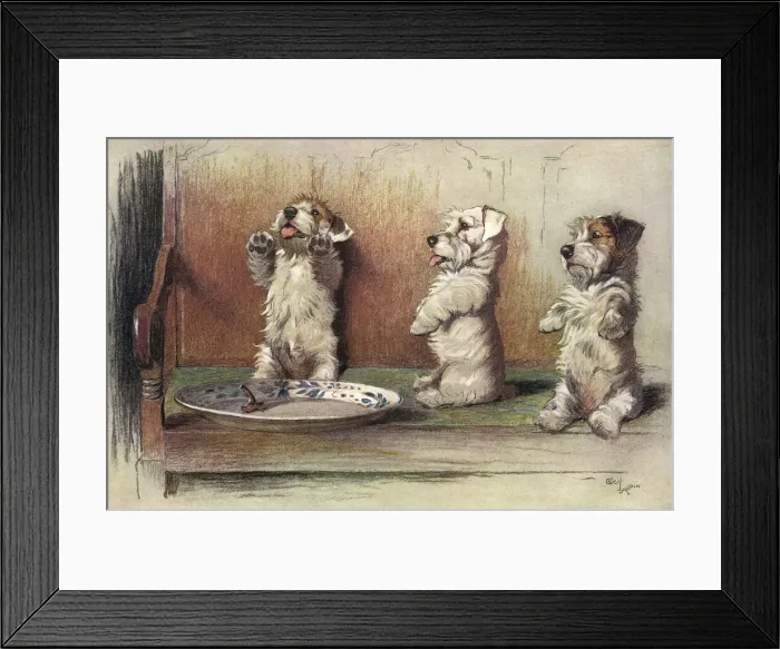 Framed Print : For What We Are About to Receive by Cecil Aldin Framed Print : For What We Are About to Receive by Cecil Aldin