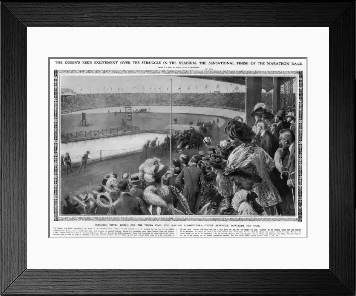Framed Print : The Queens Excitement over the Struggle in the Stadium: Th Framed Print : The Queens Excitement over the Struggle in the Stadium: Th