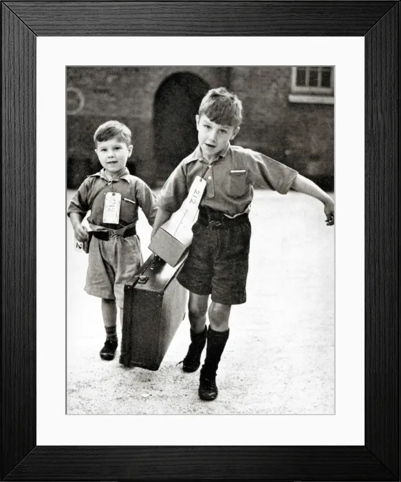 Framed Print : Young Evacuees Framed Print : Young Evacuees