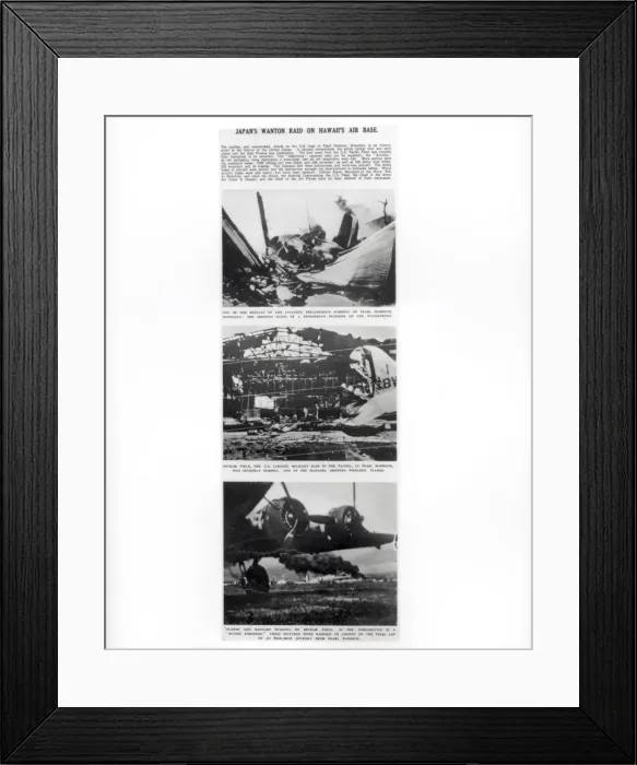 Framed Print : Japans raid on Pearl Harbour Framed Print : Japans raid on Pearl Harbour