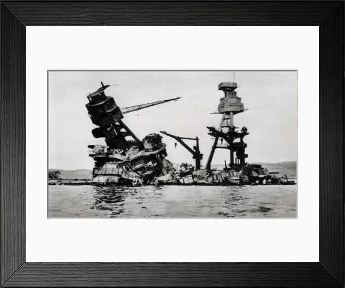 Framed Print : The Battleship Arizona Framed Print : The Battleship Arizona