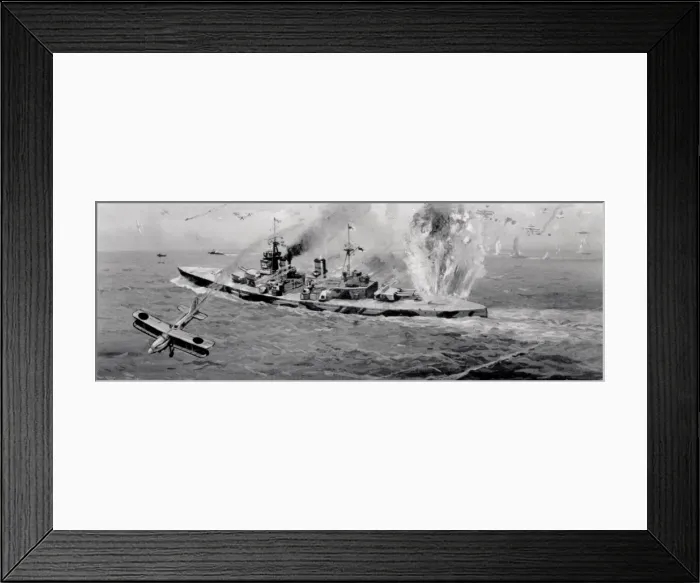Framed Print : Attack on the battleship Prince of Wales Framed Print : Attack on the battleship Prince of Wales