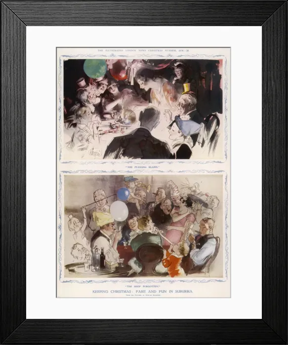 Framed Print : The Pudding Blazes (above), and The Shop Forgotten (below)