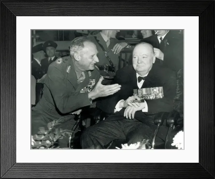 Framed Print : Field Marshall Montgomery and Winston Churchill at the Alamein Reunion Framed Print : Field Marshall Montgomery and Winston Churchill at the Alamein Reunion