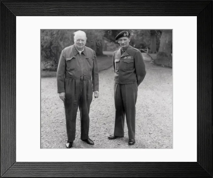 Framed Print : Field Marshall Montgomery and Winston Churchill
