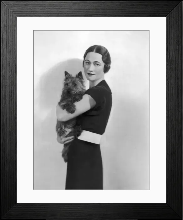 Framed Print : Wallis Simpson with her Dog Framed Print : Wallis Simpson with her Dog