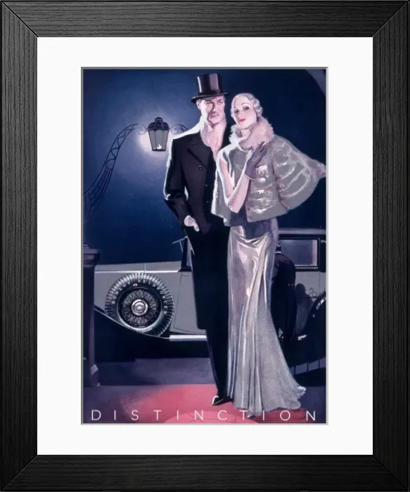 Framed Print : Distinction, advertisement for Dunlop Tyres Framed Print : Distinction, advertisement for Dunlop Tyres