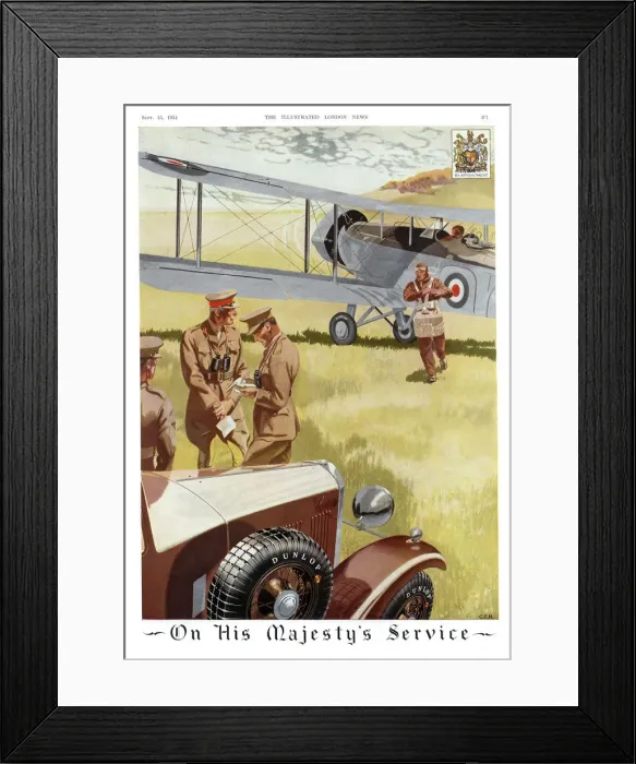 Framed Print : DUNLOP TYRE AD PLANE Framed Print : DUNLOP TYRE AD PLANE