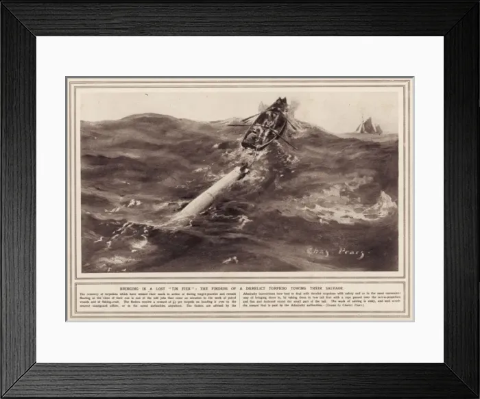 Framed Print : Towed Derelict Torpedo Framed Print : Towed Derelict Torpedo