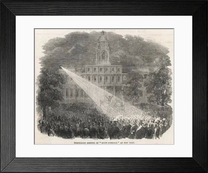 Framed Print : Know-Nothing Demo Framed Print : Know-Nothing Demo