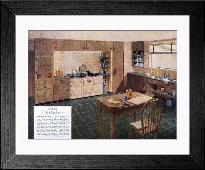 Framed Print : KITCHEN WITH AGA 1936? Framed Print : KITCHEN WITH AGA 1936?