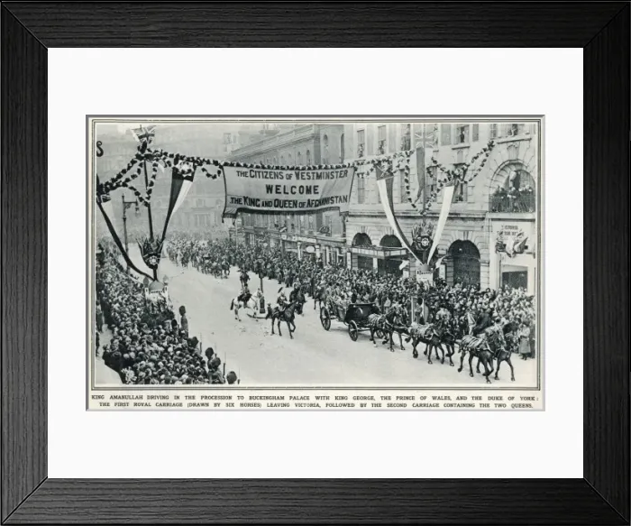 Framed Print : Afghan Royals Procession