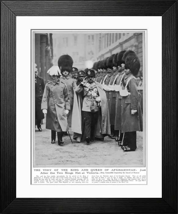Framed Print : King Amanullah / George V Framed Print : King Amanullah / George V