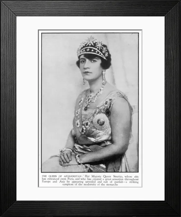 Framed Print : Queen Souriya Afghan Framed Print : Queen Souriya Afghan