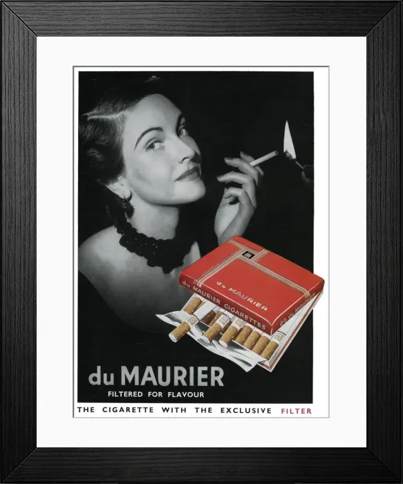Framed Print : Advert for Du Maurier cigarettes 1951 Framed Print : Advert for Du Maurier cigarettes 1951