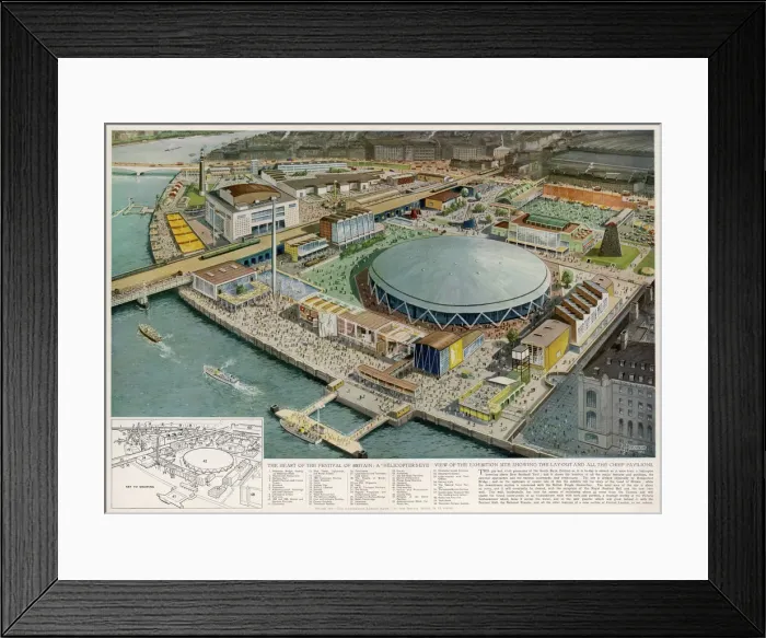 Framed Print : Festival of Britain View Framed Print : Festival of Britain View