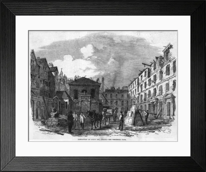 Framed Print : Lyons Inn Demolished