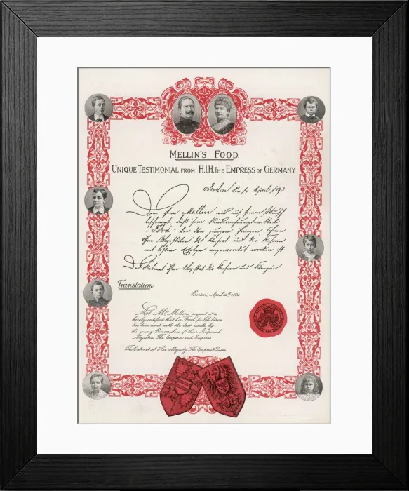 Framed Print : Mellins Food Advert Framed Print : Mellins Food Advert