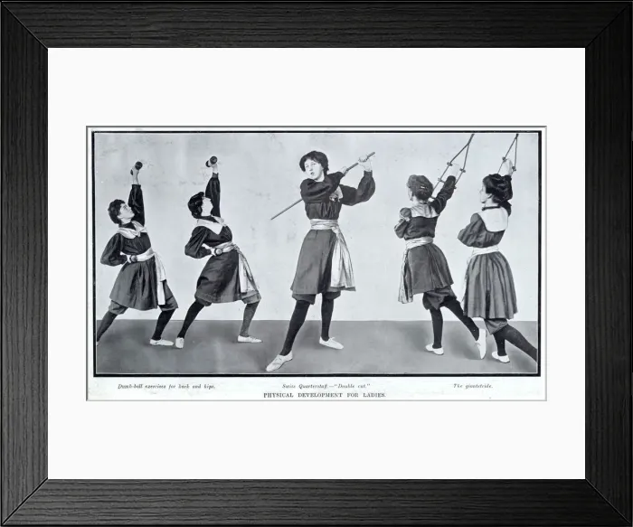 Framed Print : Womens physical exercise 1906
