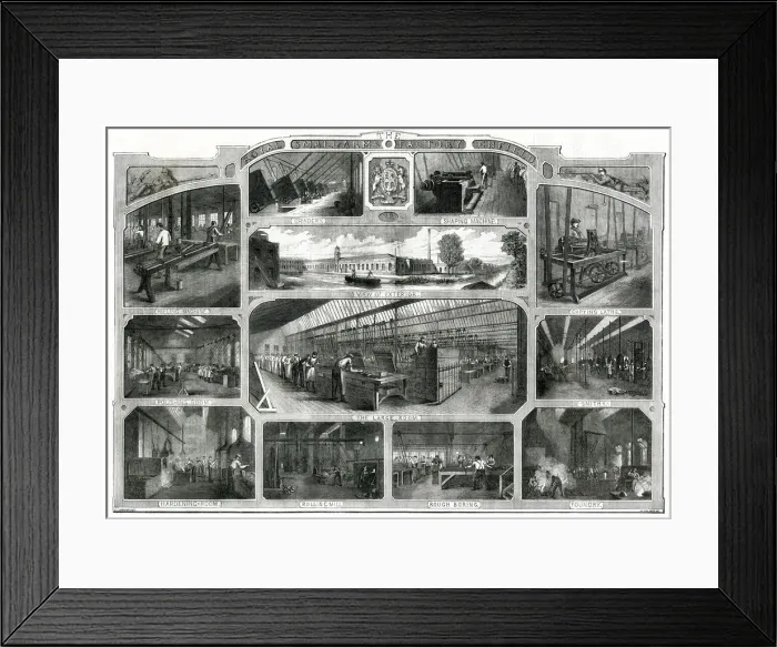 Framed Print : Royal Small Arms Factory, Enfield 1871