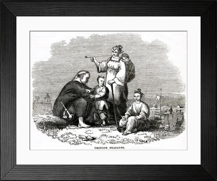 Framed Print : Chinese peasants 1837 Framed Print : Chinese peasants 1837