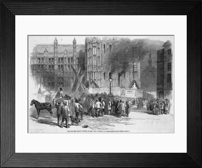 Framed Print : Fire in Clock Tower Framed Print : Fire in Clock Tower