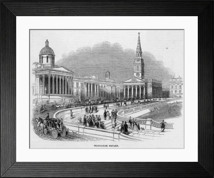 Framed Print : Trafalgar Square 1842