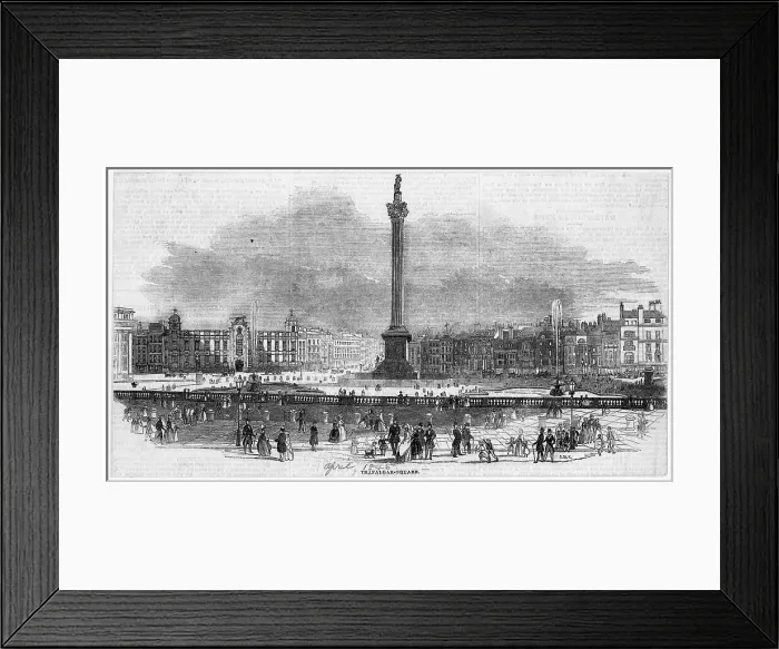 Framed Print : Nelsons Column Installe Framed Print : Nelsons Column Installe