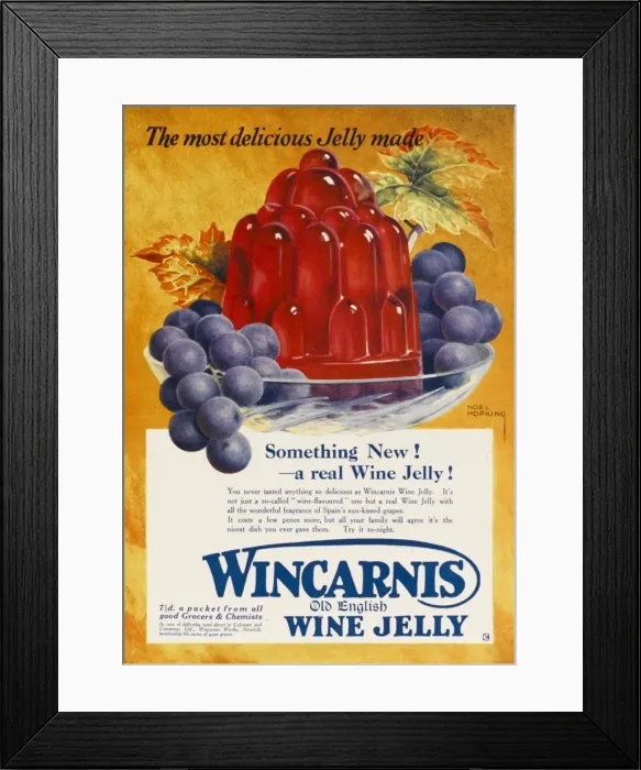 Framed Print : Ad Wincarnis Wine Jelly Framed Print : Ad Wincarnis Wine Jelly