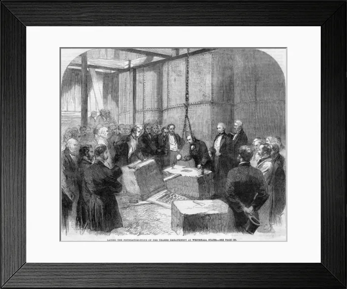 Framed Print : Thames Embankment Starts Framed Print : Thames Embankment Starts