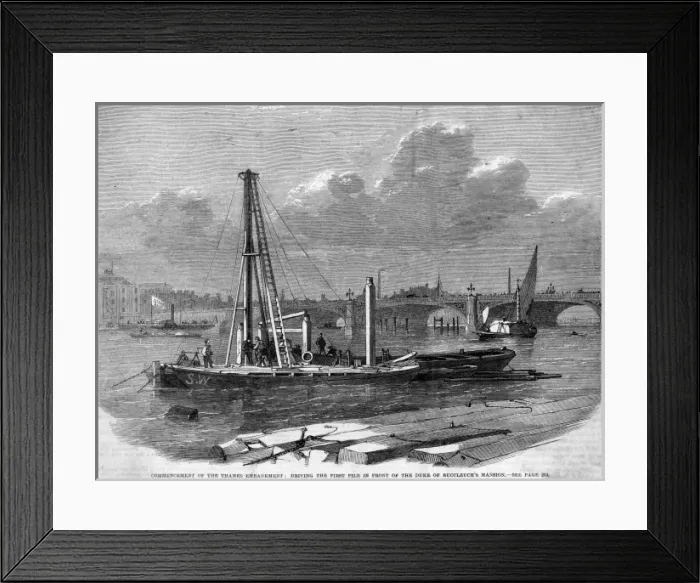 Framed Print : Thames Embankment Starts Framed Print : Thames Embankment Starts