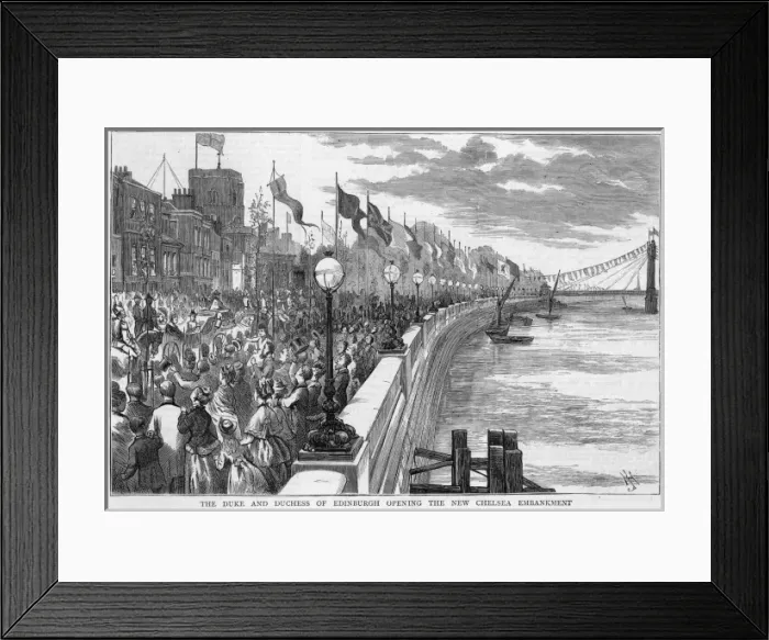 Framed Print : Chelsea Embankment Open Framed Print : Chelsea Embankment Open