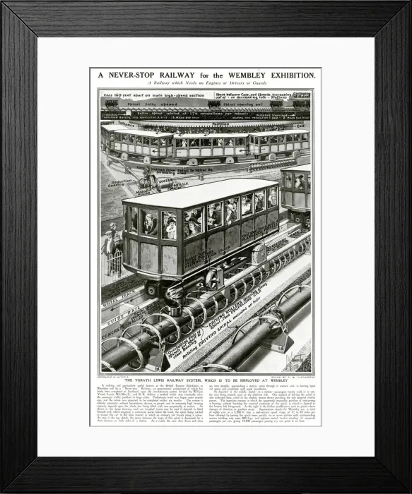 Framed Print : Never-stop railway at British Empire Exhibition 1924 Framed Print : Never-stop railway at British Empire Exhibition 1924