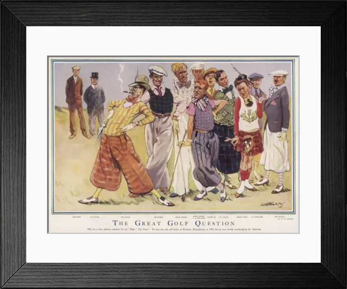 Framed Print : The Great Golf Question Framed Print : The Great Golf Question