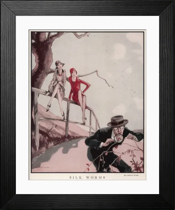 Framed Print : Silk Worms / Vernon Ward Framed Print : Silk Worms / Vernon Ward