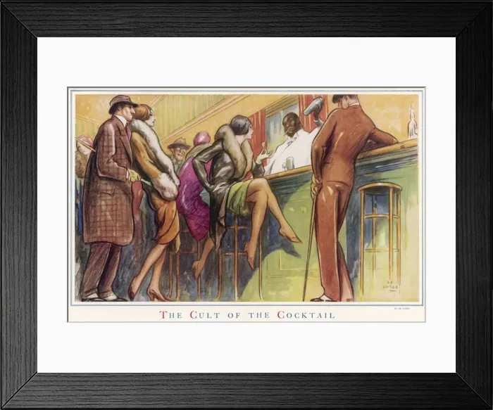 Framed Print : The Cult of the Cocktail Framed Print : The Cult of the Cocktail