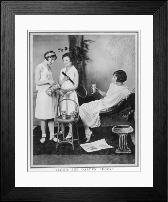 Framed Print : Tennis & Garden Frocks Framed Print : Tennis & Garden Frocks