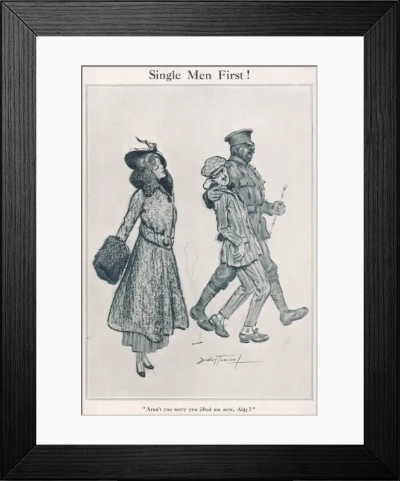 Framed Print : Single Men First Framed Print : Single Men First