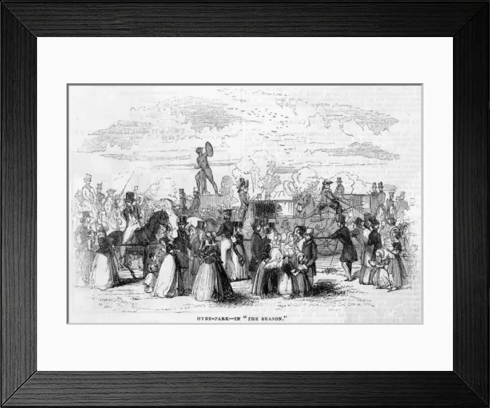 Framed Print : Hyde Park 1844 Framed Print : Hyde Park 1844