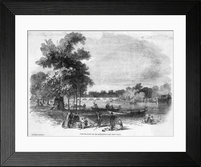 Framed Print : Boating on Serpentine Framed Print : Boating on Serpentine