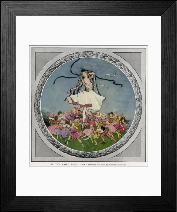 Framed Print : In the Fairy Ring - Florence Mary Anderson Framed Print : In the Fairy Ring - Florence Mary Anderson