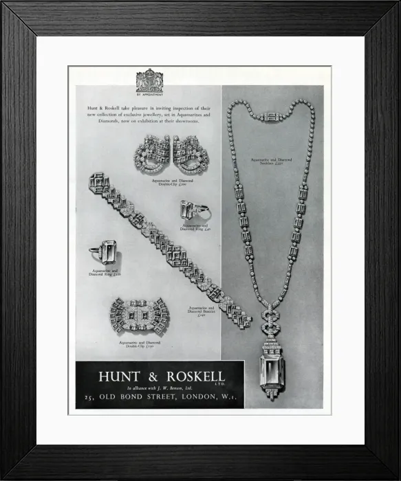 Framed Print : Advert for Hunt & Roskell jewellery Framed Print : Advert for Hunt & Roskell jewellery