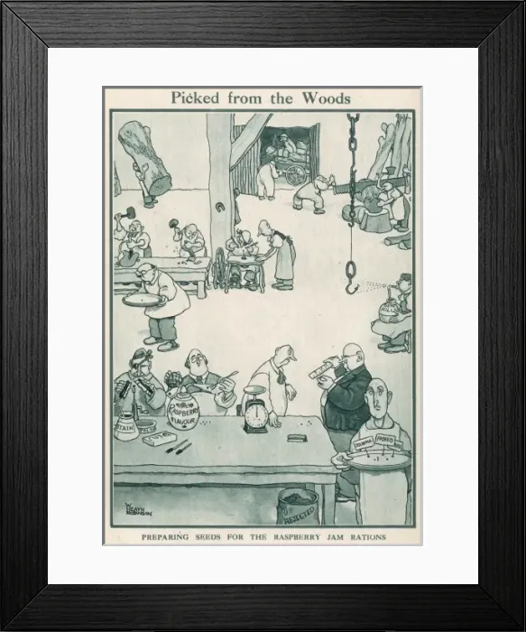 Framed Print : Preparing Seeds for Raspberry Jam rations